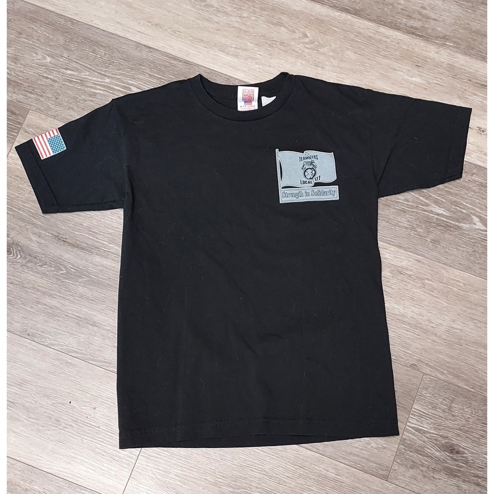 Teamsters Local 177 NJ Strength in Solidarity T-Shirt USA Size S Black Bayside - Picture 2 of 7